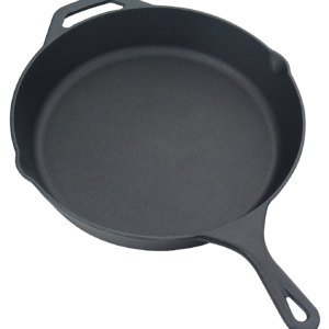 12-Inch Cast Iron Skillet | Pre-Seasoned Iron Pan | Multi-Purpose Frying Pan for Cooking, Baking, and Grilling | Durable Non-Stick Cast Iron Cookware | Lodge-Style Skillet with Accessories