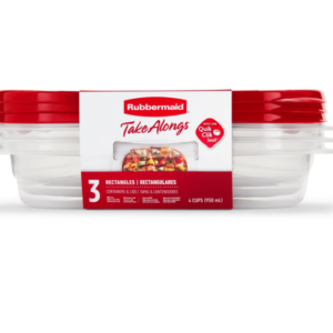 EqueDynamics 4 Cup Rectangle Food Storage Containers with Lids, 3 Pack BPA-Free Reusable Plastic Food Containers, Leak-Resistant Stackable Meal Prep Containers, Microwave, Freezer & Top-Rack Dishwasher Safe for Lunch, Leftovers & Pantry Storage