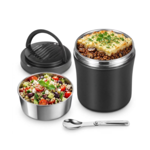 Equedynamics Thermal Insulated Food & Beverage Container, Double Wall Vacuum Insulated Leakproof Storage for Hot & Cold Meals, Soup, Coffee & Drinks