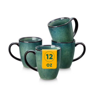 Equedynamics Cups & Mugs, Durable Coffee Tea Drinking Cups with Comfortable Handles for Coffee, Tea, Milk, Hot Chocolate & Everyday Use