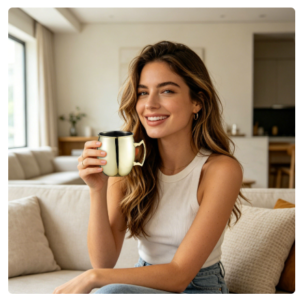 Equedynamics Precious Metal Mug, Luxury Premium Drinkware Cup with Comfortable Handle for Coffee, Tea, Hot Chocolate & Elegant Dining