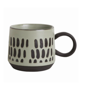 Equedynamics Earthenware Mug, Rustic Ceramic Coffee Mug with Comfortable Handle, Durable Tea Cup for Coffee, Tea, Milk, Hot Chocolate & Everyday Use