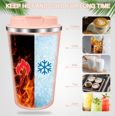 Equedynamics Travel Mug, Insulated Reusable Coffee Mug with Leakproof Lid, Portable Thermal Cup for Coffee, Tea, Water & Hot or Cold Beverages - Image 4
