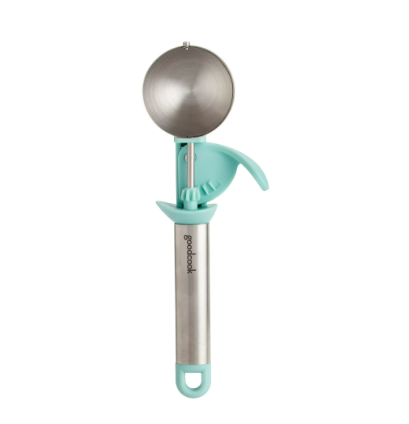 EqueDynamics Ice Cream Scoop, Heavy Duty Stainless Steel Ice Cream Scooper with Ergonomic Non-Slip Handle, Cookie Dough Scoop for Gelato, Sorbet, Frozen Yogurt, Fruit, Dessert, Kitchen Scoop for Home & Commercial Use