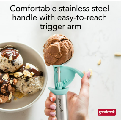 EqueDynamics Ice Cream Scoop, Heavy Duty Stainless Steel Ice Cream Scooper with Ergonomic Non-Slip Handle, Cookie Dough Scoop for Gelato, Sorbet, Frozen Yogurt, Fruit, Dessert, Kitchen Scoop for Home & Commercial Use - Image 4