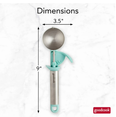 EqueDynamics Ice Cream Scoop, Heavy Duty Stainless Steel Ice Cream Scooper with Ergonomic Non-Slip Handle, Cookie Dough Scoop for Gelato, Sorbet, Frozen Yogurt, Fruit, Dessert, Kitchen Scoop for Home & Commercial Use - Image 3
